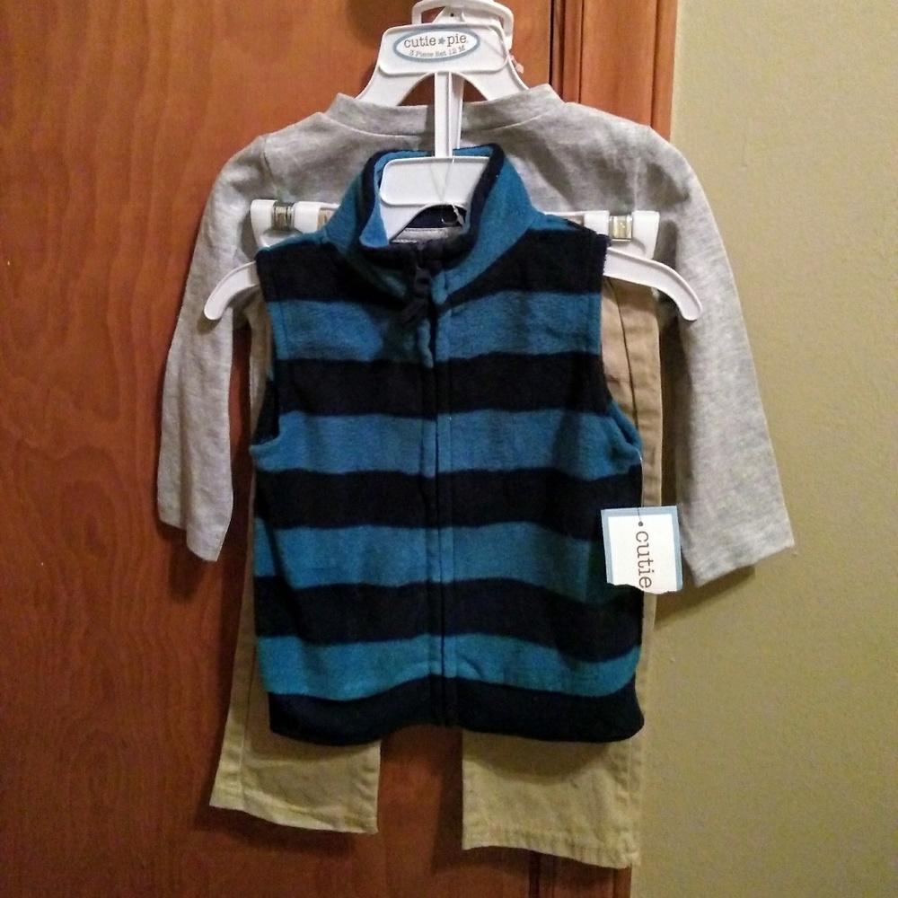 3 piece CutiePie 12-month outfit